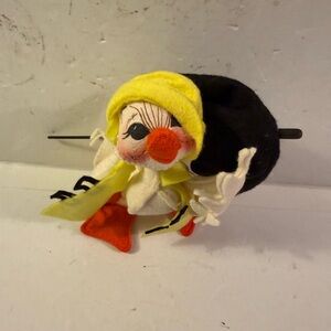Annalee 5" White Duck in Raincoat with Open Umbrella Doll 1992